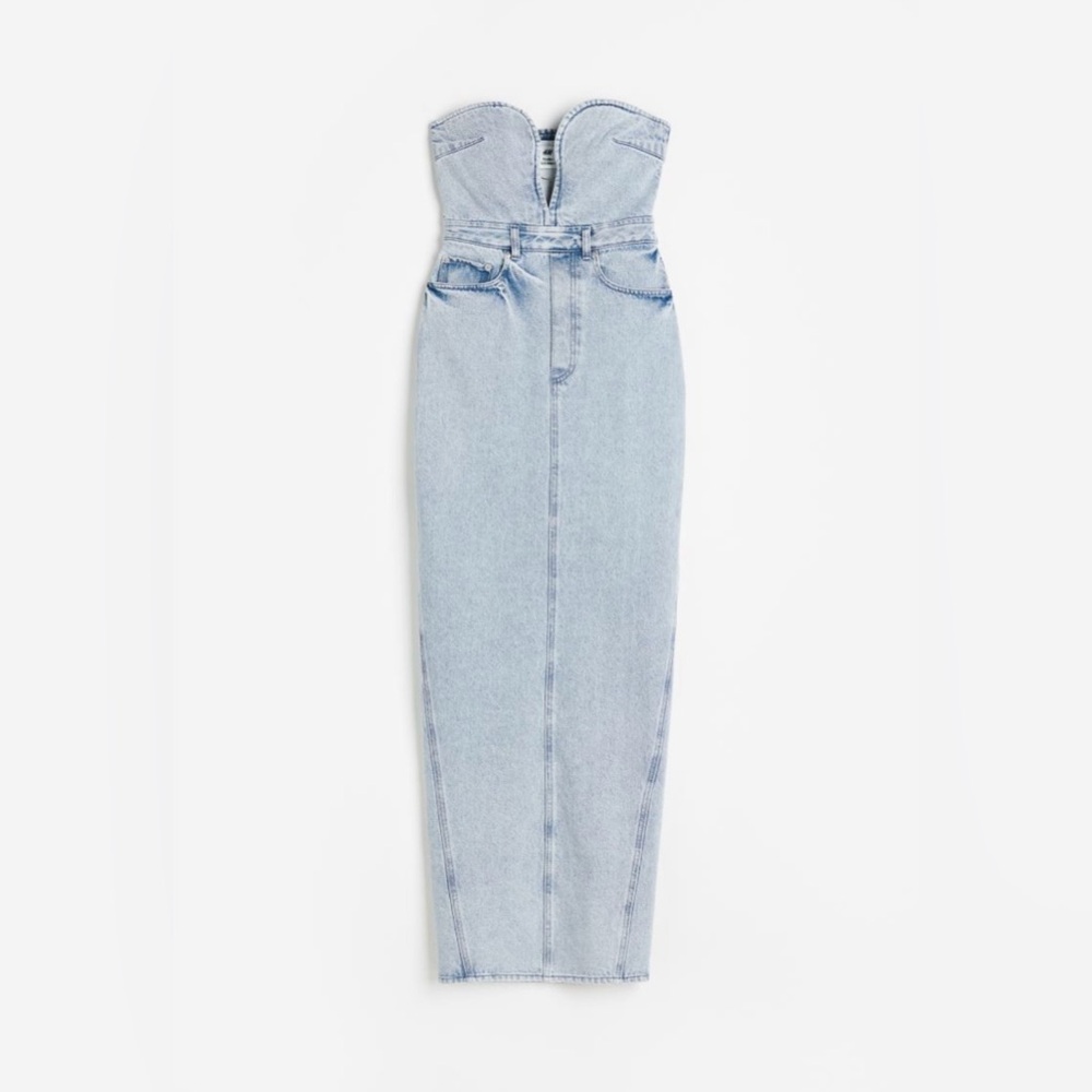 Denim Bandeau Dress H&M XS